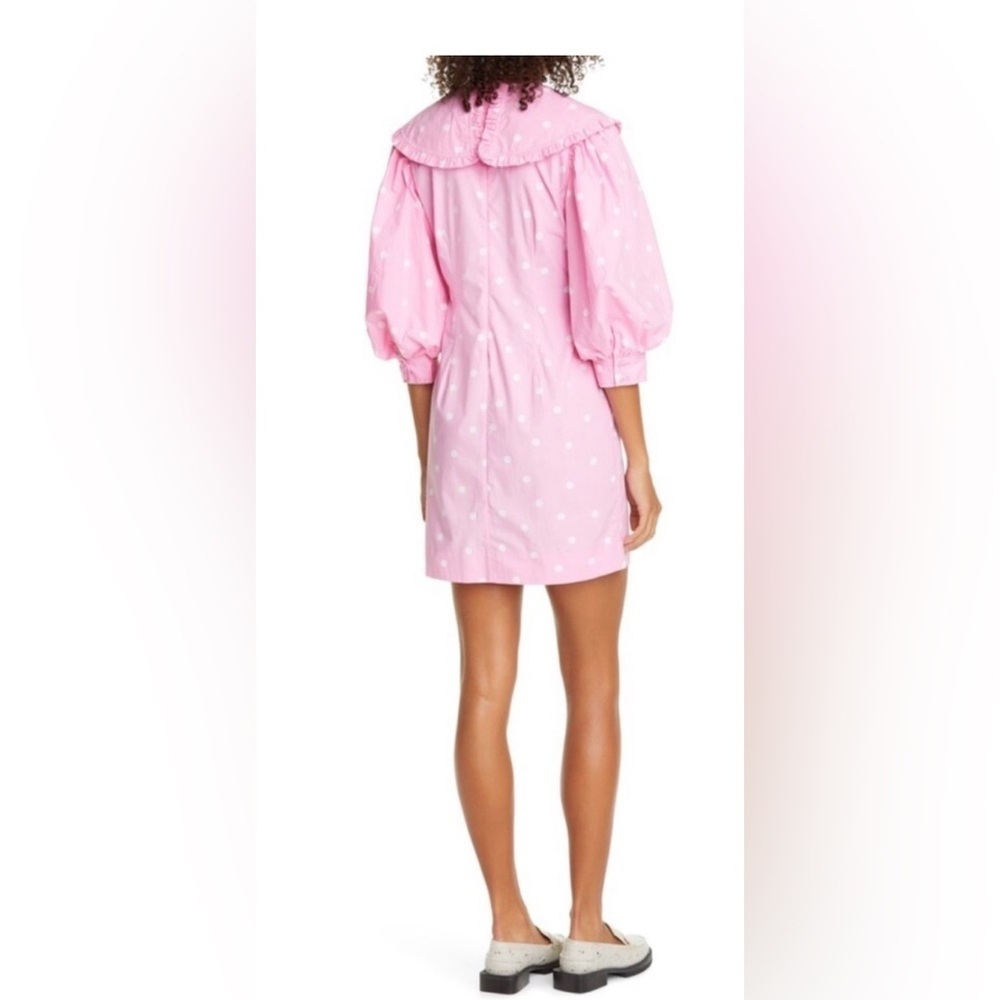 Ganni Pink and White Polka Dot Dress - Picture 3 of 8
